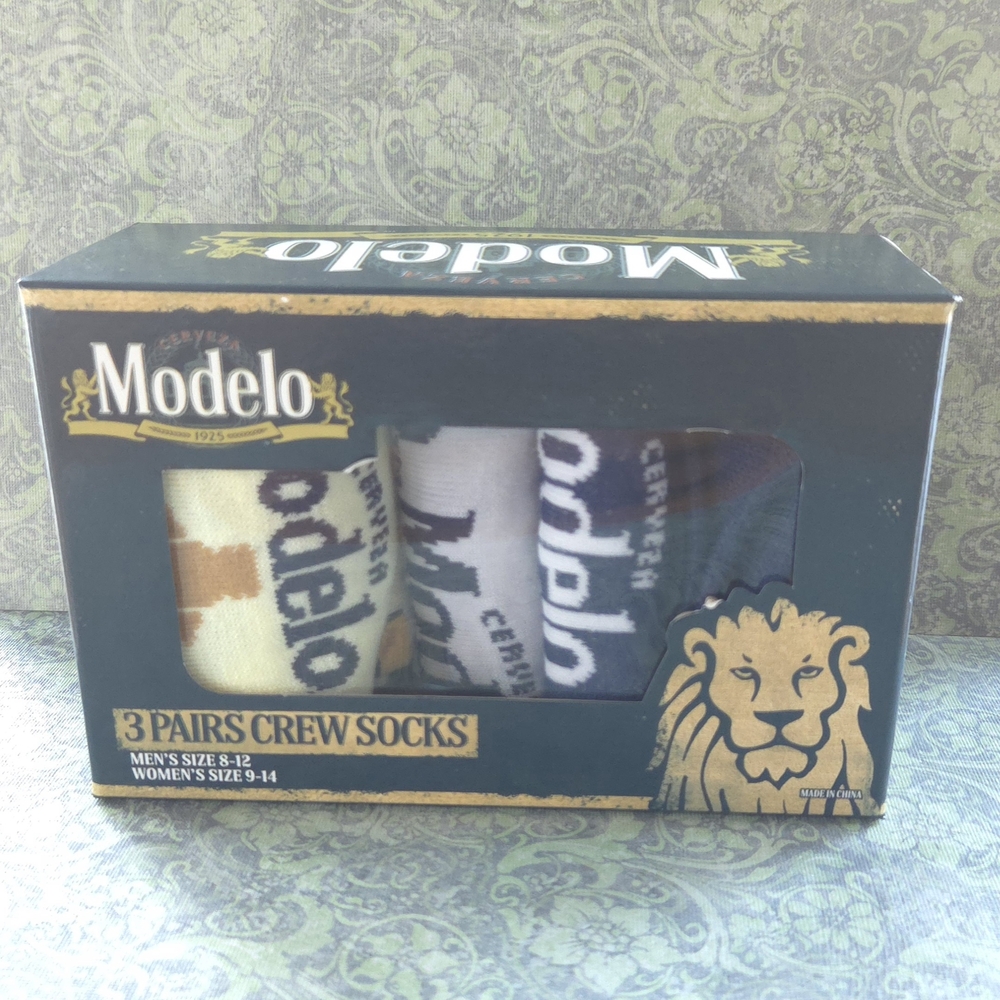 ModelCo Men's Crew Socks - Gold, Cream, Black